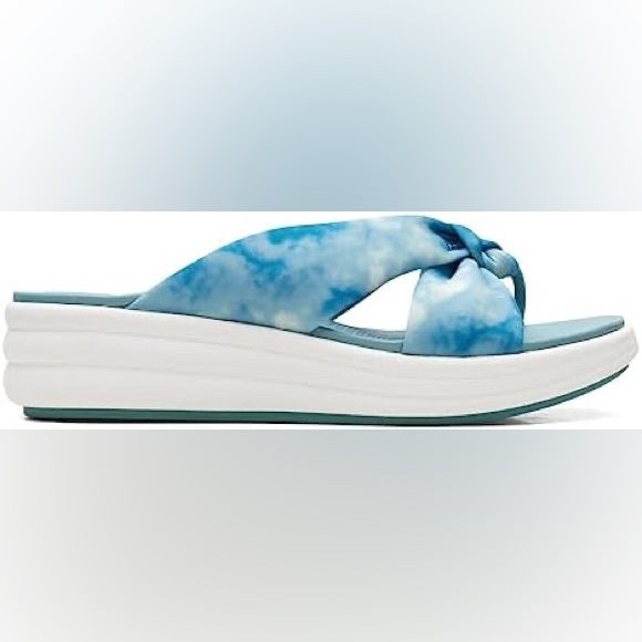 🖤🖤 Clarks Ladies Drift Ave CASUAL SANDAL, Teal Combi 8M - Picture 2 of 8